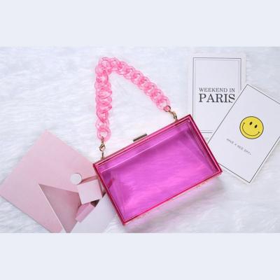 China 2021 Wedding Fashion Acrylic Clear Bag Transparent Cross - Body Bag Handbag Chain Shoulder Evening Clutch Purses for sale