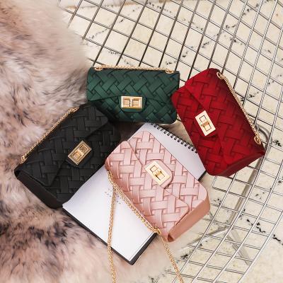 China 2021 High Quality Fashion Jelly Shoulder Bags Luxury Mini Handbags For Women Matte Chain Crossbody Bag for sale