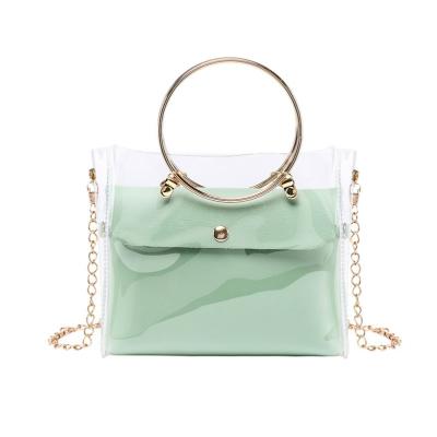 China 2021 New High Quality Transparent PVC Jelly Cross - Body Purse Bag Summer Shoulder Handbags For Women Girls for sale