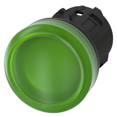 Cina 3SU1001-6AA40-0AA0 Plastic Smooth Lens Green SIRIUS ACT Pilot Light for Automation in vendita