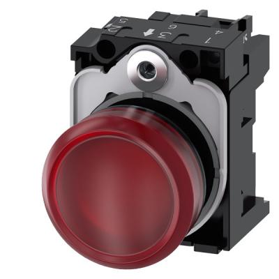 China 24V AC/DC Plastic Pilot Light for SIRIUS ACT Complete Unit Smooth Lens and Flush Lens for sale