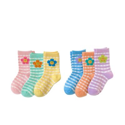 China 2021 Design QUICK DRY Wholesale New Summer Cute Flower Sock For Kids Children Fashion Baby Socks for sale