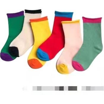 China QUICK DRY summer thin baby socks with matching color and rolled up high brim socks for sale