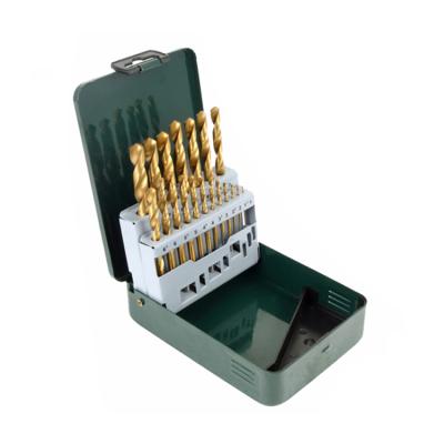 China Metal Drilling Fully Ground DIN338 Titanium Cobalt Co 5% HSS Twist Drill Bit Set for sale