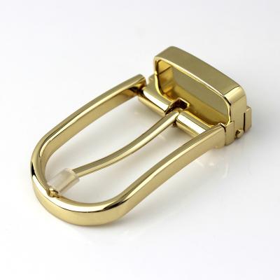 China Pin Buckle 30mm Fashion Men Belt Buckle Clip End Bar Heel Bar Single Pin Half Buckle For Leather Craft Belt DIY Lightgold Strap for sale