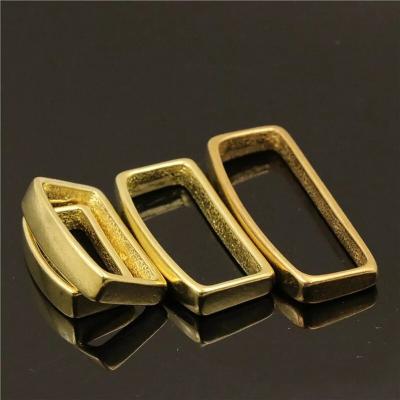 China Solid Brass Belt Keeper D Shape Belt Strap Ring Buckle For DIY Craft Bag Strap Belt Garment Luggage Leather Purse 4 Sizes for sale