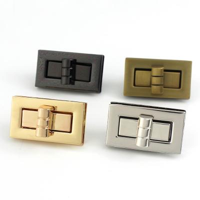 China Zinc Alloy Alloy Rectangle Bag Turn Lock Twist Lock Clasps for Leather Craft Women Bag Handbag Shoulder Bag Purse Closure Accessories for sale