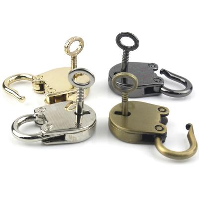 China Zinc Alloy Small Cat Shape Metal Mini Padlock Luggage Box Key Lock with Key Bag Suitcase Decor Accessories 4 Colors Available for sale