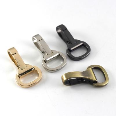 China Zinc Alloy Snap Hook Trigger Lobster Clasp Clip Spring Door D Ring Swivel Eye Hook For Belt Leather Strap Bag Craft Key Chain for sale