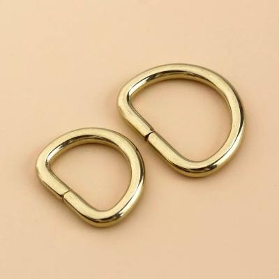 China Solid Brass D-Rings Buckles for Bag Strap Belt Purse Webbing Dog Collar 10-38mm Inner Width DIY Craft Leather Accessories for sale