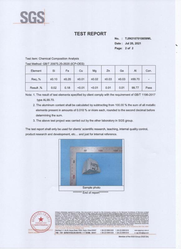 SGS - HEBEI YIKUANG METAL MATERIAL SALES CO., LTD.