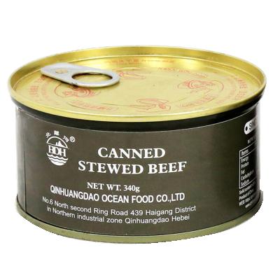 China Convenient Canned Beef Chinese Traditional Flavor Cooked Outdoor Beef Food Quick Food Canned Cooked Beef for sale