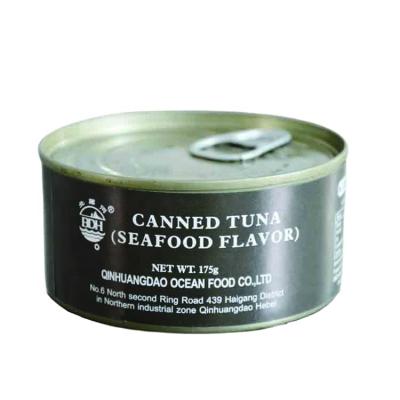 China Convenient Chinese Factory Supply Instant Healthy Seafood 175g Seafood Flavor Tuna Fish Canned for sale