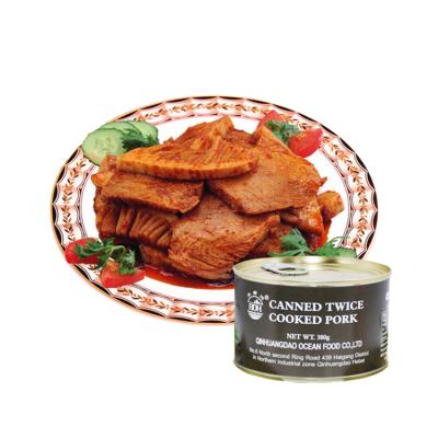 China Convenient 380g Canned Twice Cooked Pork Outdoor Emergency Can Food for sale