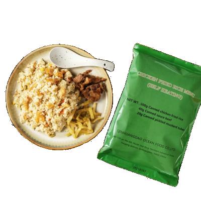 China Survival Foods Survival Outdoor Ration Supplies 360g MRE Self-Heating Chicken Fried Rice Combo for sale