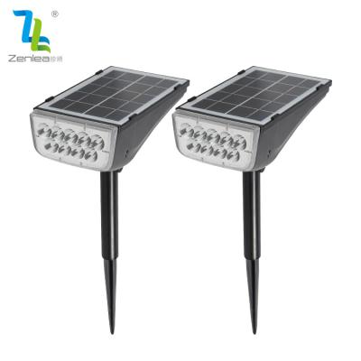 China Easy Installation Garden ABS Outdoor Waterproof Ip65 Landscape Spike Light 10w All In One Motion Solar Led Garden Lawn Light for sale