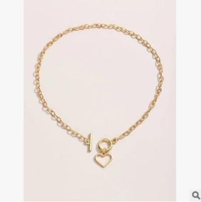 China Alloy punk style, alloy heart-shaped necklace for sale