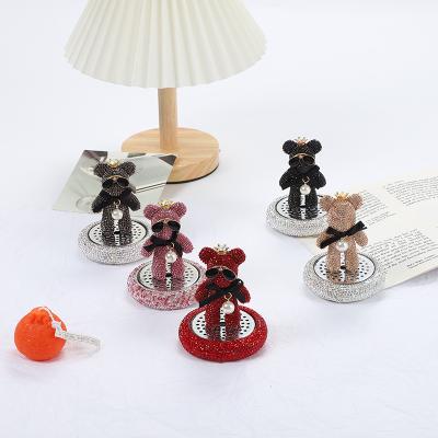 China 2021 vintage cartoon doll car diamond-studded bear-shaped decoration, wholesale home furnishings in stock for sale