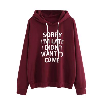 China Other Custom Embroidery Women's Cotton Blank Gym Sports Pullover Hoodies For Women for sale