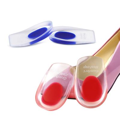 China Durable A Pairs of Soft Heel Insoles Half Care Foot Massage Insoles Silicone Wear Resistant Shock Absorber Increased Shoes Protection for sale