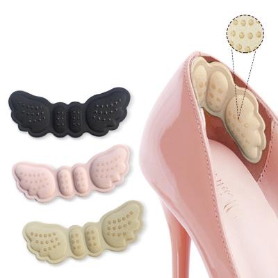 China Non-slip cushion 2022 new style thin foot care pads anti-wear heel liner stickers high heel insoles butterfly adjust keep heel side by side pads for sale