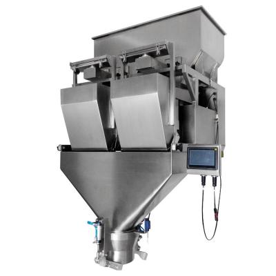 China Food 2 Head Linear Weigher Automated Food Sugar Granule Powder Filling Machine for sale