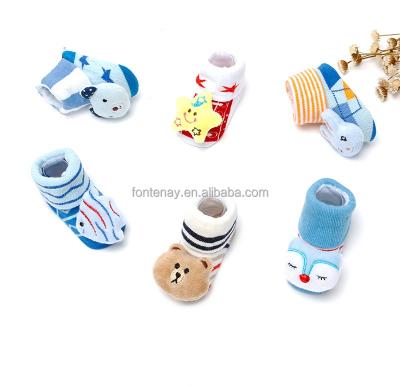 China Baby Girl 0-6M Cartoon Antibacterial Non Skid Shoe Wholesale Make Your Own Socks for sale