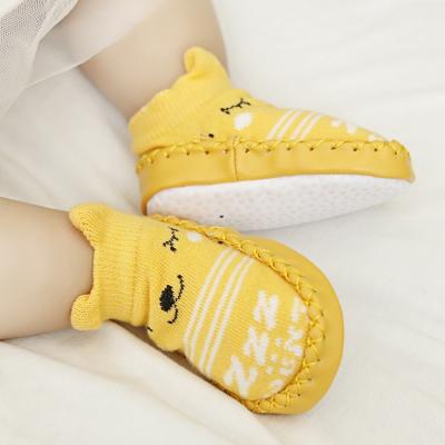 China Antibacterial Cute Baby With Leather Cartoon Tube Candy Unique Design Your Own Socks for sale