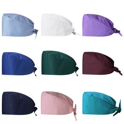 China Wholesale Doctor Headband Scrub Hats With Cotton Inner Soft Headband Forehead Pet Working Medical Hats Elestic Nurse Unisex Dental Scrub Cap For Surgical Women for sale