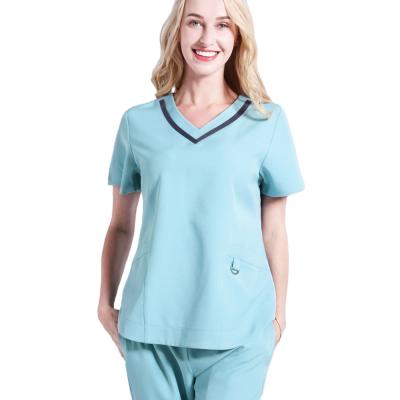 China Longevity Dental Clinic Nursing Uniform Sets Medical Scrub Short Sleeve Women Uniform Men Surgical Gown for sale