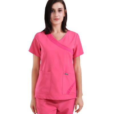 China Longevity Dental Clinic Nursing Uniform Sets Medical Scrub Short Sleeve Women Uniform Men Surgical Gown for sale