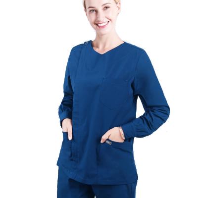 China Longevity Dental Clinic Nursing Uniform Sets Medical Scrub Long Sleeve Women Uniforms Men Surgical Gown for sale