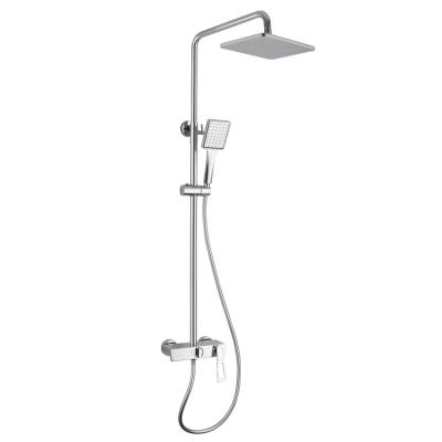 China Without Sliding Bar F05S01CP Modern Wall Mounted Bathroom Shower Set Rain Shower Mixer With Hand Shower for sale