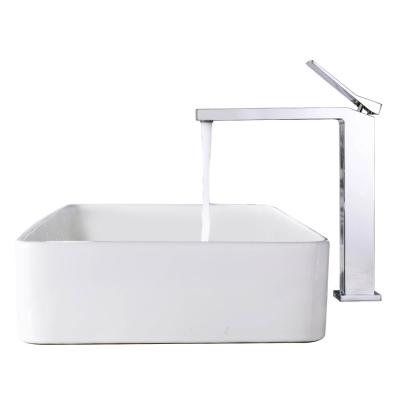 China Brass Faucets F01S39CPRTS Single Handle Large Basin Faucet Modern Design Large Metered Bathroom Basin Faucet for sale