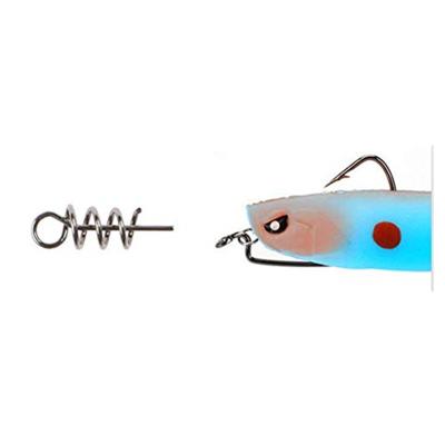 China Spiral Customized Stainless Steel Bait Pin Lure Fishing Pin Spreader Soft Twist Lock Spring for sale