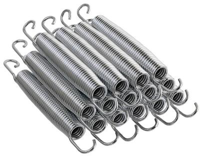 China Coil spring manufacturer supply stainless steel two hook tension spring for trampoline for sale