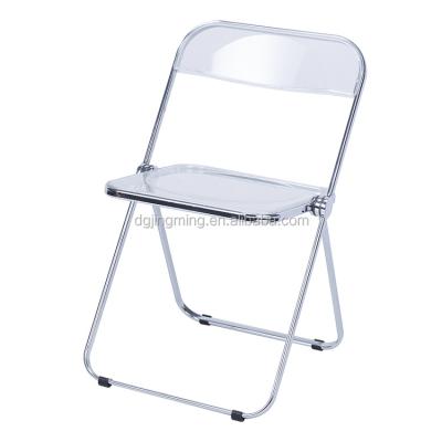 China Hot Sales Foldable Transparent PC Plastic Folding Chair for sale