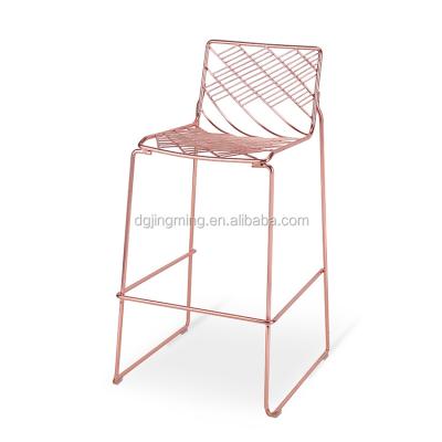 China 2019 New Bar Stool Wire Bar Stool Copper Color for sale