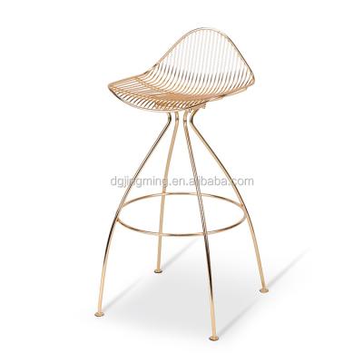 China Popular bar stool 2019 new design wire bar stool in gold for sale