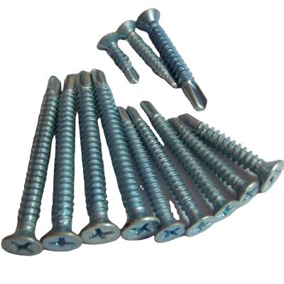 China Cheap Price Flat Finely Processed Galvanized Phillips Flat Head Self Drilling Assembled Screw for sale