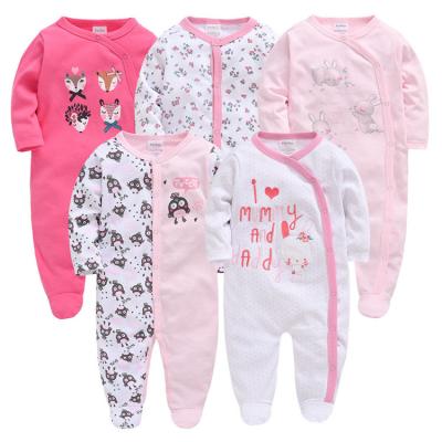 China Lovely 100%cotton cartoon printing newborn kids boys girls jumpsuit jumpsuit clothes baby romper for sale