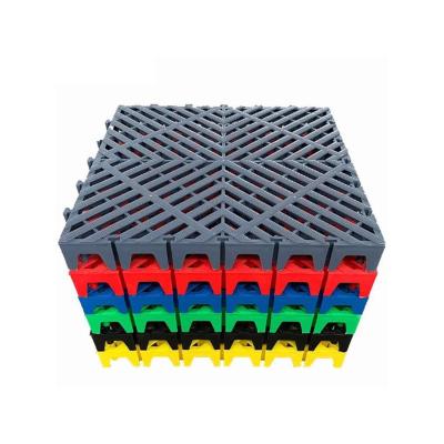 China Modern Basement Swimming Car Parking Drainage Mats Plastic Non-Slip Interlocking pp floor tile splicing plastic garage floor tile for sale