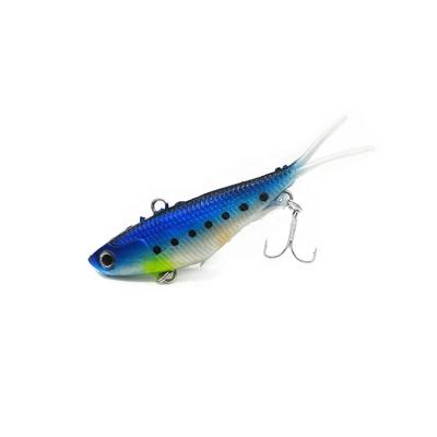 China Fishing Lure 6# Hooks Vibe Soft Lures Lead Lure Soft Plastic Vibration Baits 20g 95mm 20g for sale