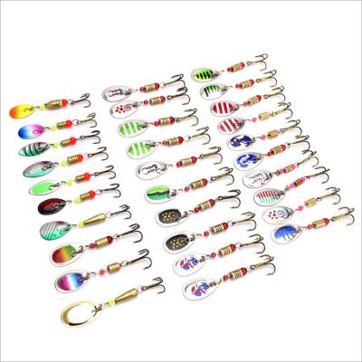 China 30 Pcs Customized Metal Spinner Spoon Fishing Lure Baits Bass Fishing Hard Gear 56g for sale