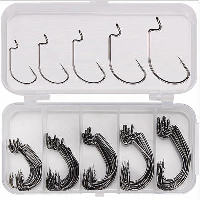 China 50 Pcs Glow Hook Fishing Products Artificial Bait Stainless Steel High Carbon 1# Fishhooks for sale