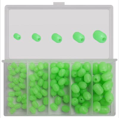 China Green Plastic Glow In The Dark Round Oval Shape Luminous Peach Beads As Description for sale