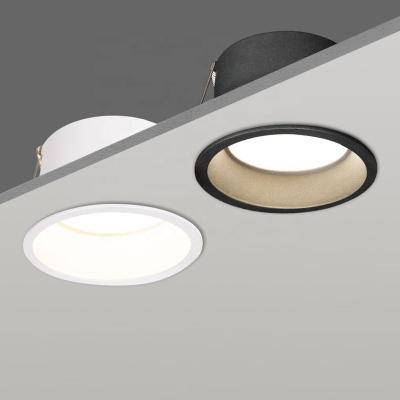 China Modern LED COB Recessed Downlight 5W 7W 9W 12W 15W 20w Narrow Border Round Black White LED Ceiling Spot Light AC85-265V for sale