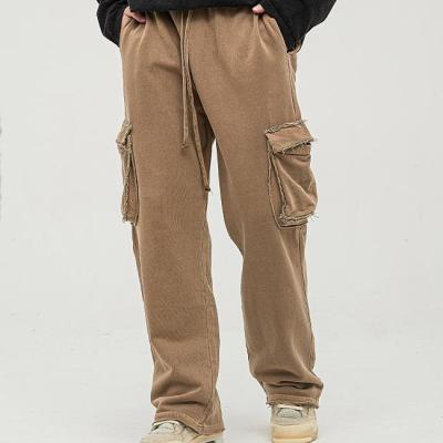 China Custom Polyester/Cotton Sweatpants Cheap Wholesale Stylish Wide Leg Sweatpants Mens Sweatpants for sale