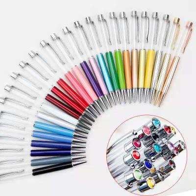 China Popular creative empty twist Crystal Top Ballpoint Pen Fashion Liquid Floater Empty tip glitter tube from Japan USA DIY for sale