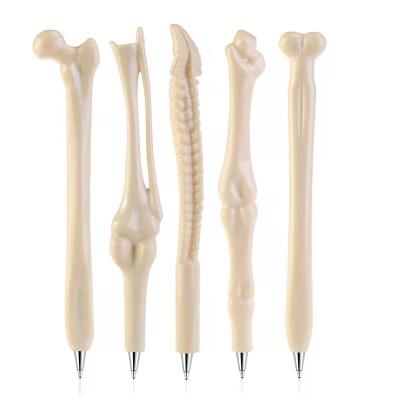 China Popular Promotion Logo Pen Bone Medical Bone Shape Custom Made Pen Blank Plastic Ballpoint Pen Novelty for sale